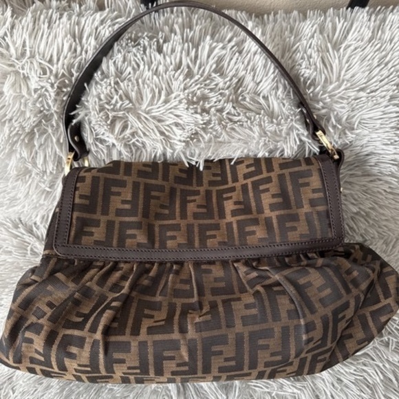 ✨ Fendi Zucca Monogram Shoulder Bag – Brown ✨ - Picture 1 of 8